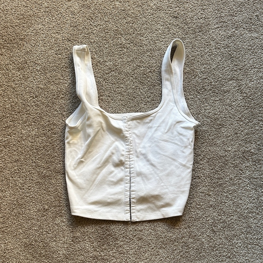 Abercrombie & Fitch White Crop Top